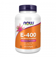 Витамин Е, E-400, Now Foods, 250 желатиновых капсул