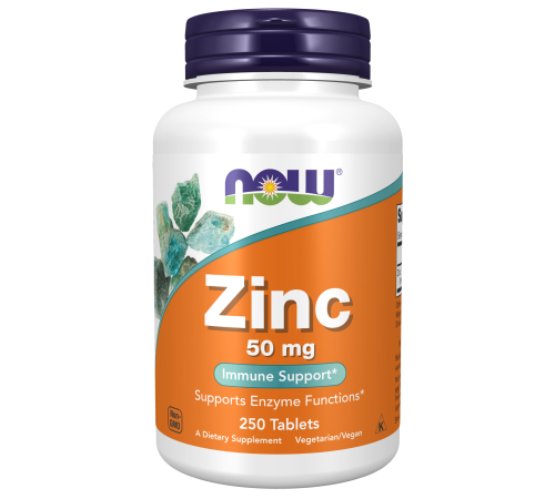 Цинк 50 мг, Zinc 50 mg, Now Foods, 250 таблеток