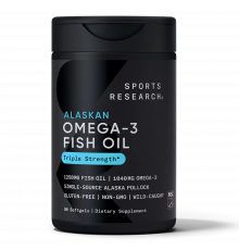 Рыбий жир с омега-3 1250 мг, Omega-3 Fish Oil 1250mg, Sports Research, 90 капсул