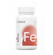 Железо хелат с комплексом витаминов B + витамин C, ONVIT, 60 капсул