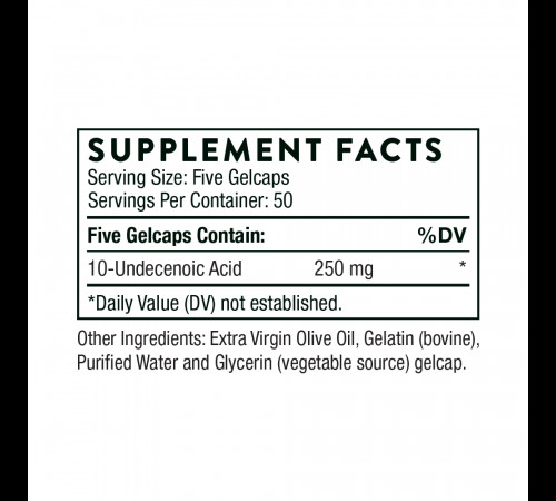 Ундециленовая кислота, Undecylenic Acid (Formula SF722), Thorne, 250 капсул