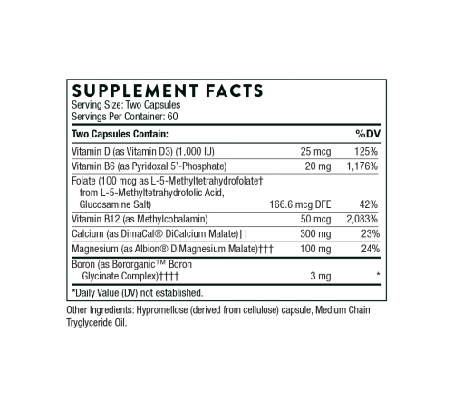 Комплекс для костей, Oscap, Thorne, 120 капсул