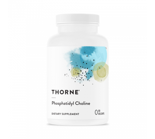 Фосфатидилхолин, Phosphatidyl Choline, Thorne, 60 желатиновых капсул