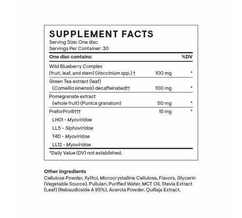 Пребиотики со вкусом граната и ягод, Prebiotic+, Thorne Research, 30 растворимых дисков