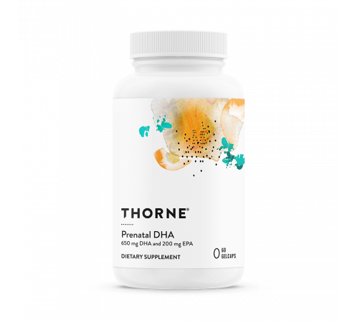 ДГК для беременных и кормящих мам, Prenatal DHA, Thorne, 60 желатиновых капсул