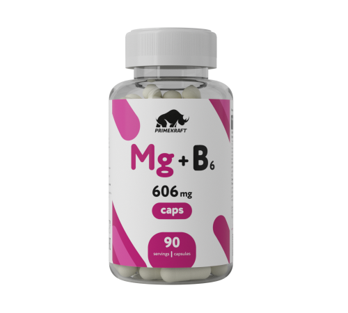 Магний с Витамином В6, Magnesium B6, Prime Kraft, 90 капсул