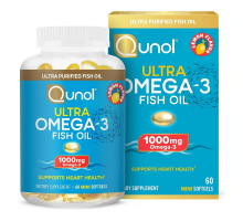 Омега-3 1000 мг, Omega-3 Mini Softgels, Qunol, 60 капсул