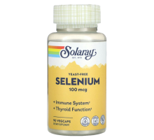 Селен бездрожжевой, yeast-free Selenium 100 mcg, Solaray, 90 вегетарианских капсул