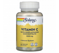 Витамин C с концентратом биофлавоноидов, Vitamin C with Bioflavonoid concentrate, Solaray, 100 вегетарианских капсул