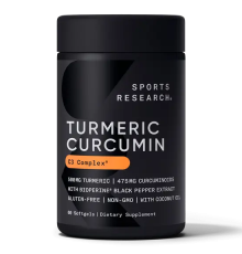 Комплекс с Куркумином с Биоперином, Turmeric Curcumin C3 Complex BioPerine, Sports Research, 60 капсул