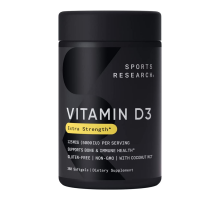 Витамин Д3 5000 МЕ, Vitamin D3 5000 IU, Sports Research, 360 капсул