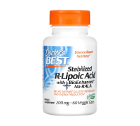 R-липоевая кислота, Stabilized R-Lipoic Acid with BioEnhanced Na-RALA, Doctor's Best, 60 вегетарианских капсул