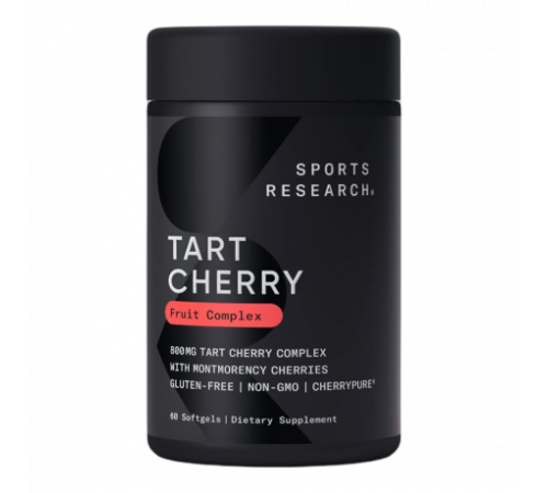 Концентрат вишни, Tart Cherry, Sports Research, 60 капсул