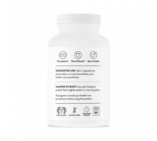 L-Аргинин, L-Arginine, Thorne Research, 120 капсул