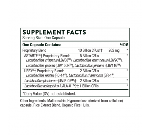 Пробиотики для женщин, Womens Daily Probiotic, Thorne, 30 капсул