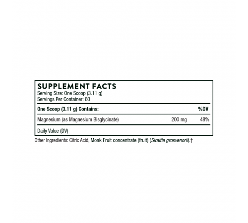 Бисглицинат магния, Magnesium Bisglycinate, Thorne, 187 г (6,5 унции)
