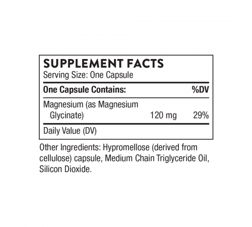 Глицинат магния, Magnesium Glycinate, Thorne, 90 капсул