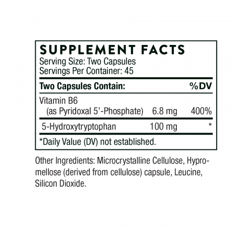 5-HTP, 5-hydroxytryptophan, Thorne, 90 капсул