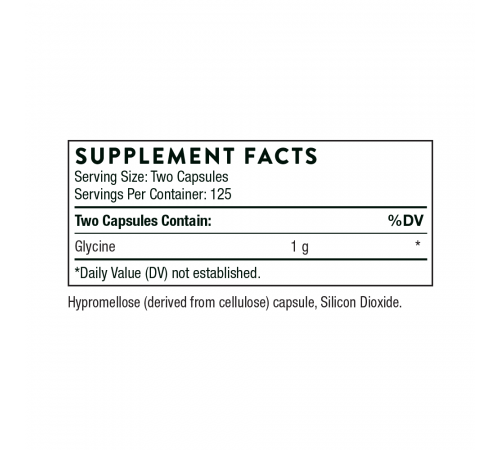 Глицин, Glycine, Thorne Research, 250 капсул