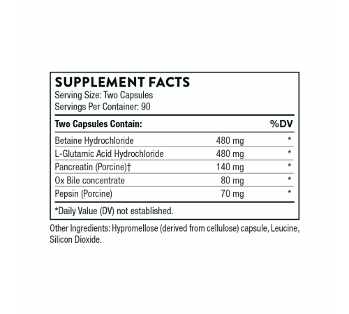 Комплекс пищеварительных ферментов, Advanced Digestive Enzymes (Bio-Gest), Thorne, 180 капсул