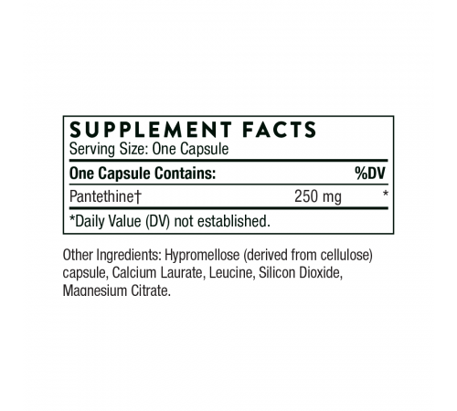 Пантетин 250 мг, Pantethine 250 mg, Thorne, 60 капсул