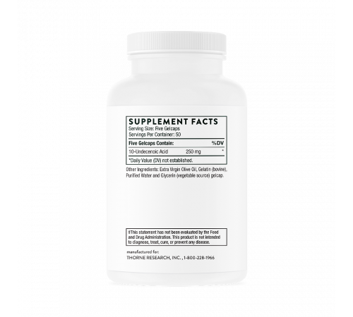 Ундециленовая кислота, Undecylenic Acid (Formula SF722), Thorne, 250 капсул