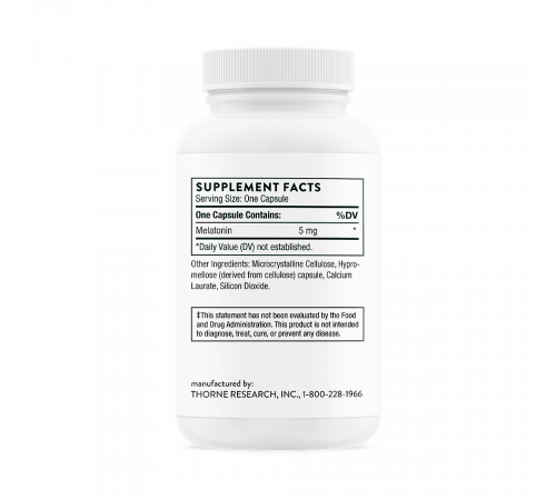 Мелатонин, Melaton-5, Thorne, 60 капсул