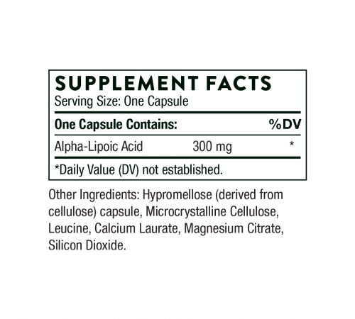 Альфа-липоевая кислота, Alpha-Lipoic Acid, Thorne Research, 60 капсул