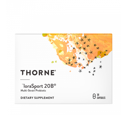 Пробиотик FloraSport 20B, Thorne, 30 капсул
