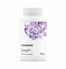 Комплекс женьшеня с горным чаем и львиной гривой, Ginseng Plus with Lion's Mane, Thorne, 60 caps