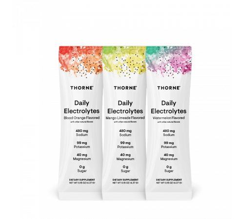 Электролитный комплекс, Daily Electrolytes, Variety Pack, 30 пакетиков, Thorne, 4.37 г