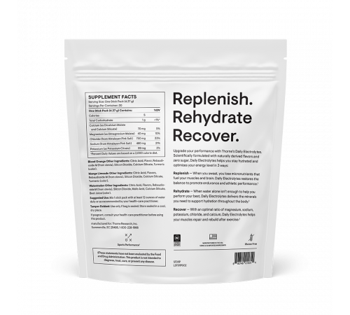 Электролитный комплекс, Daily Electrolytes, Variety Pack, 30 пакетиков, Thorne, 4.37 г