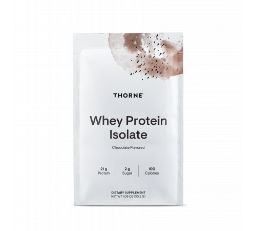 Изолят сывороточного протеина в пакетиках, Whey Protein Isolate, Chocolate, 14 пакетиков, Thorne, 30.2 г