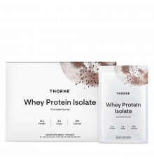 Изолят сывороточного протеина в пакетиках, Whey Protein Isolate, Chocolate, 14 пакетиков, Thorne, 30.2 г