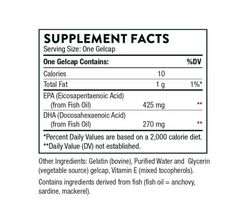 Рыбий жир Омега-3, Super EPA, Thorne, 90 капсул