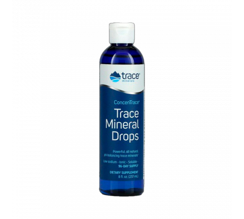 Микроэлементы в каплях ConcenTrace, Trace Mineral Drops, Trace Minerals, 237 ml