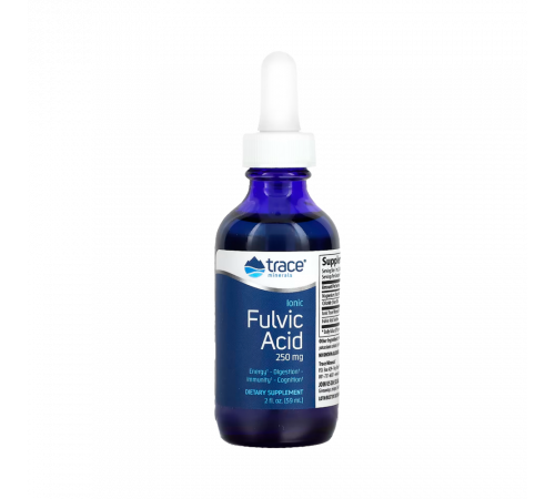 Ионная фульвокислота, Ionic Fulvic Acid 250 mg, Trace Minerals, 59 ml