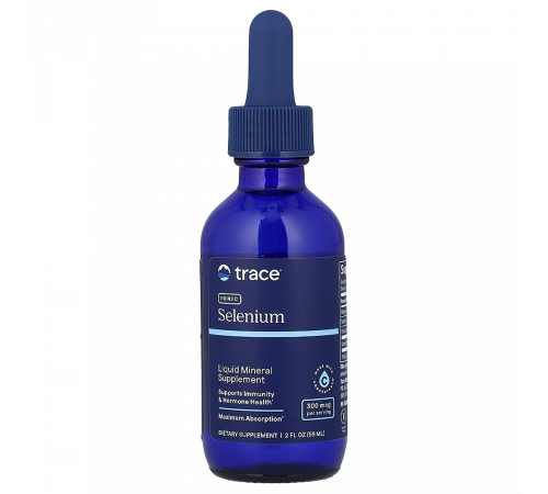 Ионный селен, Ionic Selenium 300 mcg, Trace Minerals, 59 ml