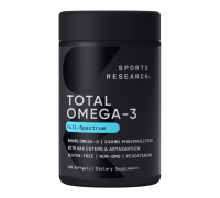 Комплекс Омега-3, Total Omega-3, Sports Research, 120 капсул