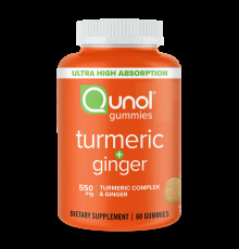 Комплекс с куркумой и имбирем, Turmeric + Ginger, Qunol, 60 жевательных таблеток