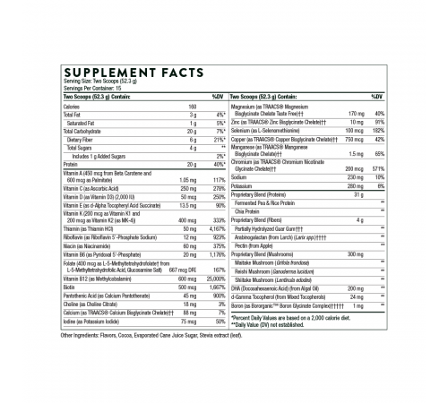 Мультивитаминный комплекс для веганов со вкусом шоколада, VeganPro Complex Chocolate, Thorne, 784 г