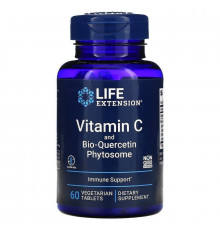 Витамин C с фитосомами биокверцетина, Vitamin C and Bio-Quercetin Phytosome, Life Extension, 60 таблеток