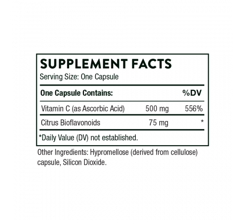 Витамин С с флавоноидами, Vitamin C with Flavonoids, Thorne Research, 90 капсул