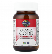 Комплекс для поддержки кроветворения, Vitamin Code Healthy Blood, Garden of life, 60 капсул