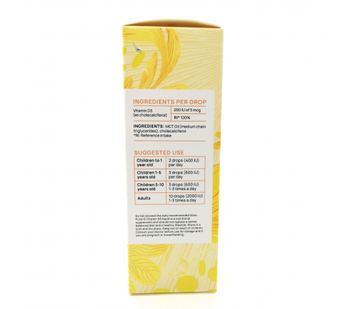 Витамин Д, Vitamin D3, PURE+S, 100 ml