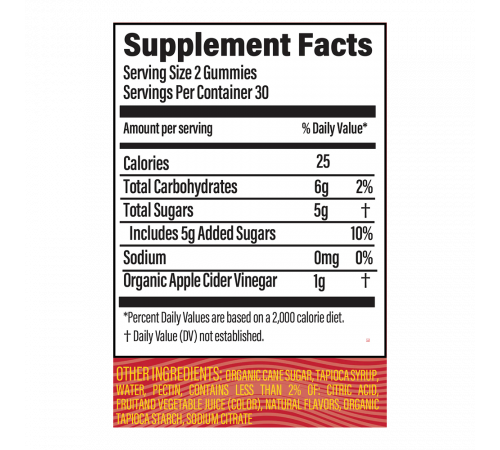 Жевательные конфеты с яблочным уксусом, Apple Cider Vinegar, Bubs Naturals, 60 жевательных конфет