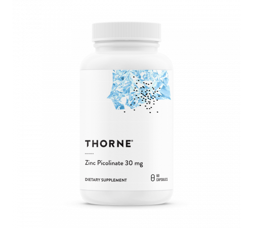 Пиколинат Цинка 30 мг, Zinc Picolinate, Thorne Research, 60 капсул