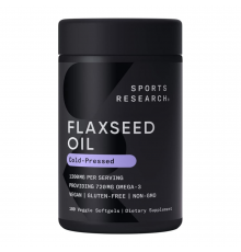 Льняное масло, Flaxseed Oil, Sports Research, 180 капсул