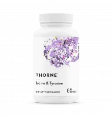 Йод и тирозин, Iodine & Tyrosine, Thorne, 60 капсул